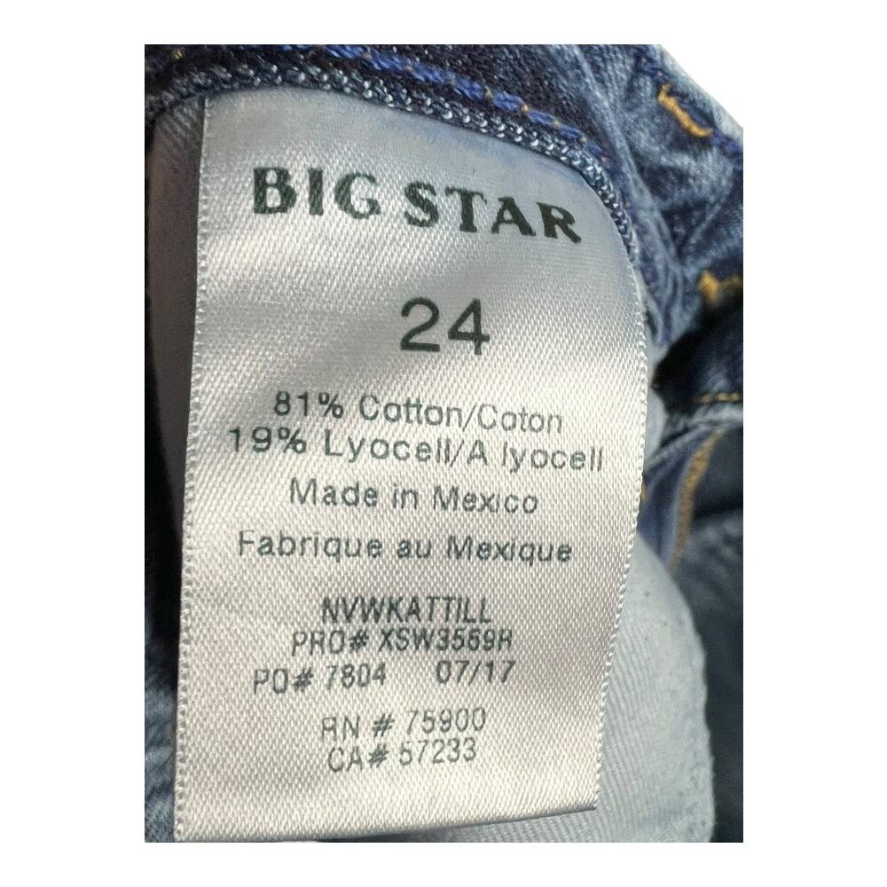 Big Star Kate Straight size 24 Womens Jeans Denim Pants Distressed - Picture 5 of 6
